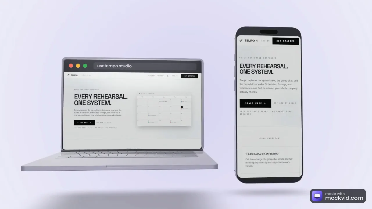 Tempo project preview